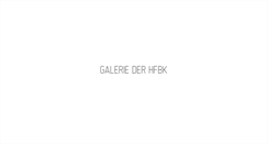 Desktop Screenshot of galerie.hfbk-hamburg.de